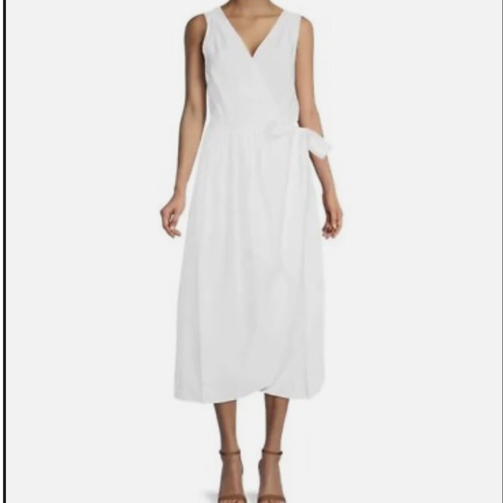 Vince Elegant White Wrap Dress XS S